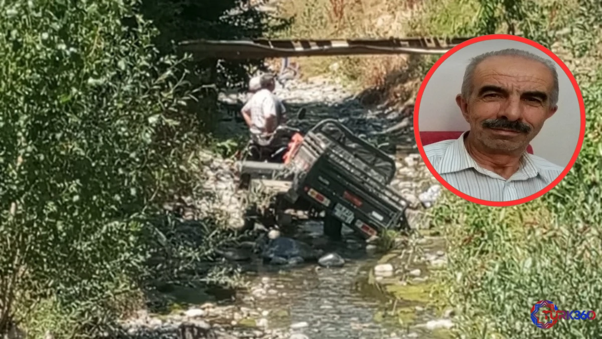 3 tekerlekli motosiklet dere yatağına devrildi; dede &ouml;ld&uuml;, 2 torunu yaralandı 