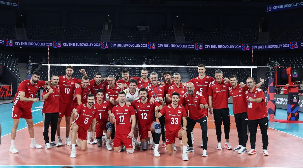 A Milli Erkek Voleybol Takımı, Avrupa Voleybol Şampiyonası'nda ilk galibiyetini aldı 
