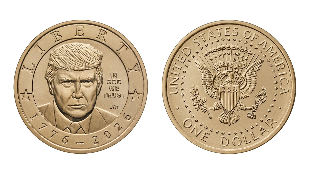 ABD'nin bağımsızlığının 250'nci yılına &ouml;zel &uuml;zerinde Trump'ın yer aldığı altın para basılacak 