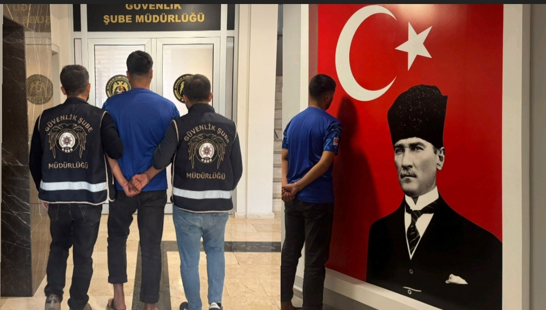 Atatürk görseline basan yabancı uyruklu, yakalanıp tutuklandı 