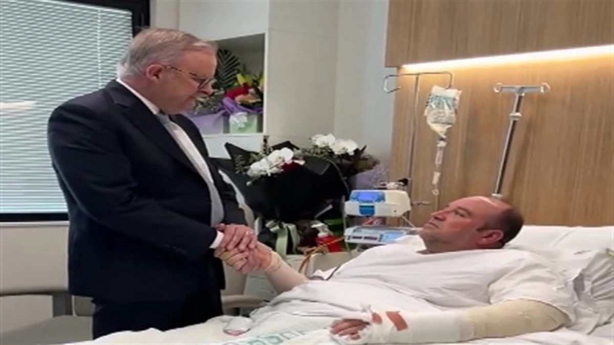 Avustralya Başbakanı Albanese, silahlı saldırıda saldırgana m&uuml;dahale eden Ahmed'i ziyaret etti! 