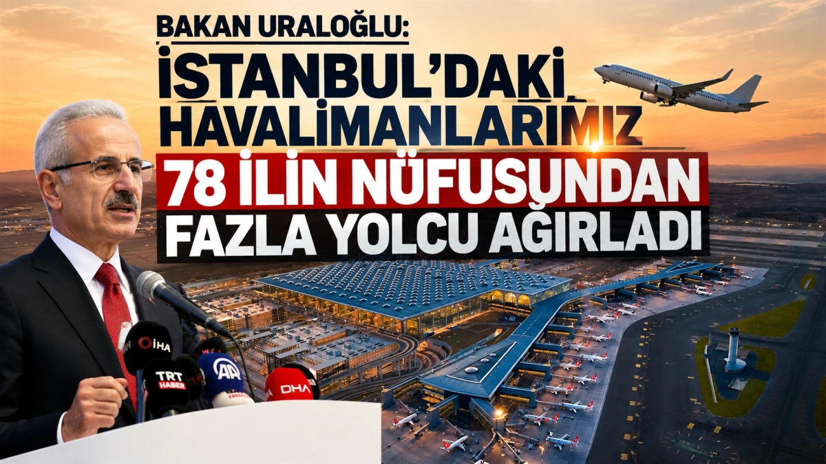 Bakan Uraloğlu: İstanbul'daki havalimanlarımız 78 ilin n&uuml;fusundan fazla yolcu ağırladı 