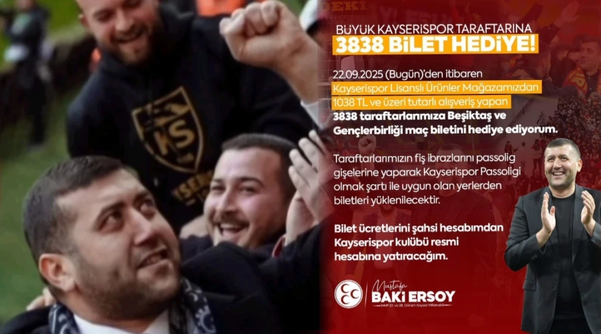 Baki Ersoy’dan Taraftara Büyük Jest: 