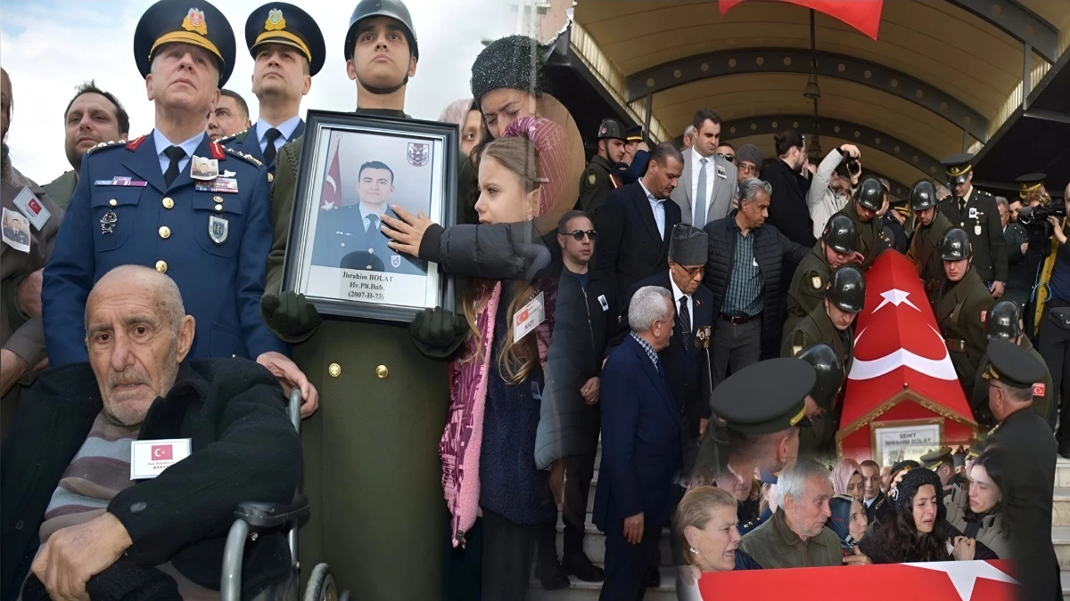 Balıkesir'de şehit olan pilot binbaşı 'Bolat' son yolculuğuna uğurlandı! 