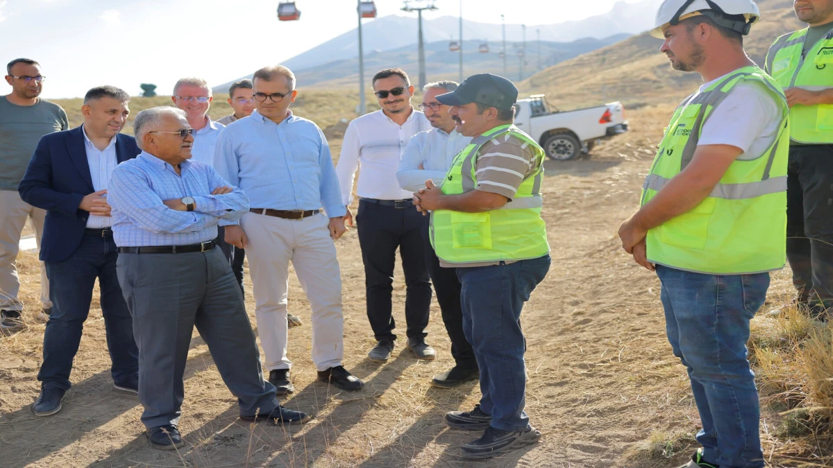 Başkan B&uuml;y&uuml;kkılı&ccedil;, Erciyes'te Dağ Kızağı Projesi'ni inceledi