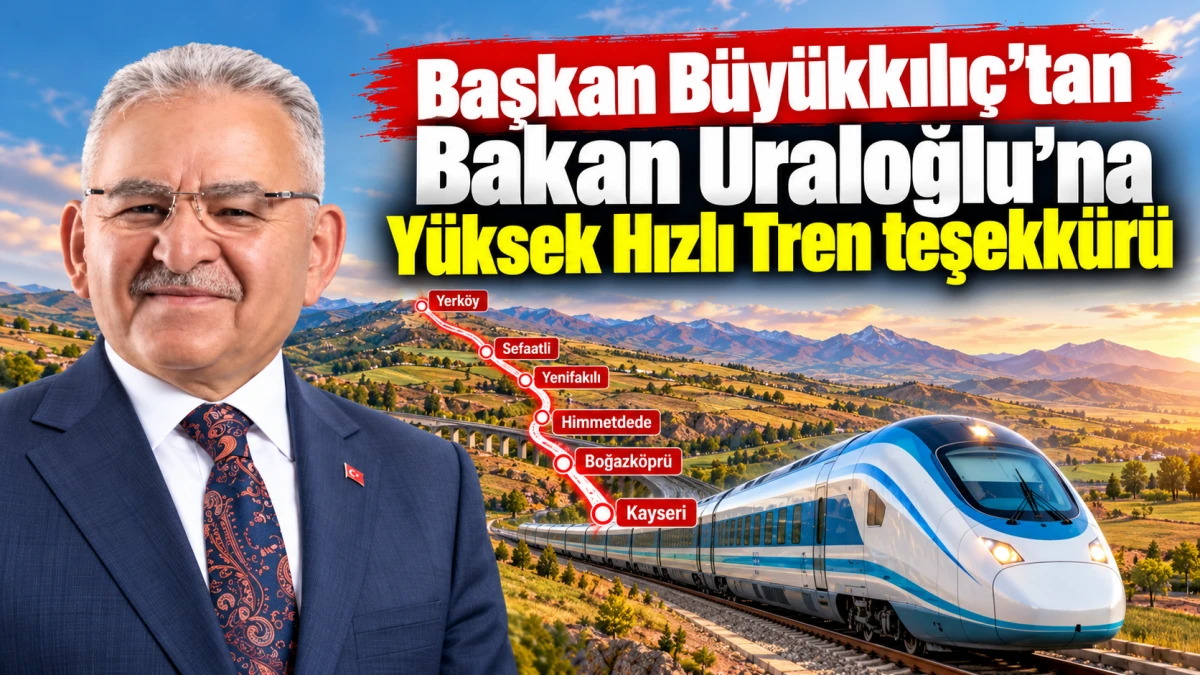 Başkan B&uuml;y&uuml;kkılı&ccedil;&rsquo;tan Bakan Uraloğlu&rsquo;na Y&uuml;ksek Hızlı Tren teşekk&uuml;r&uuml;