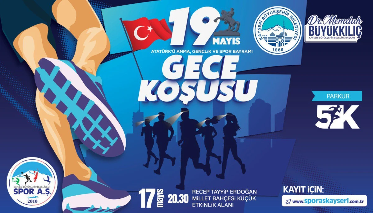 BÜYÜKŞEHİR SPOR A.Ş.’DEN 19 MAYIS GECE KOŞUSU 