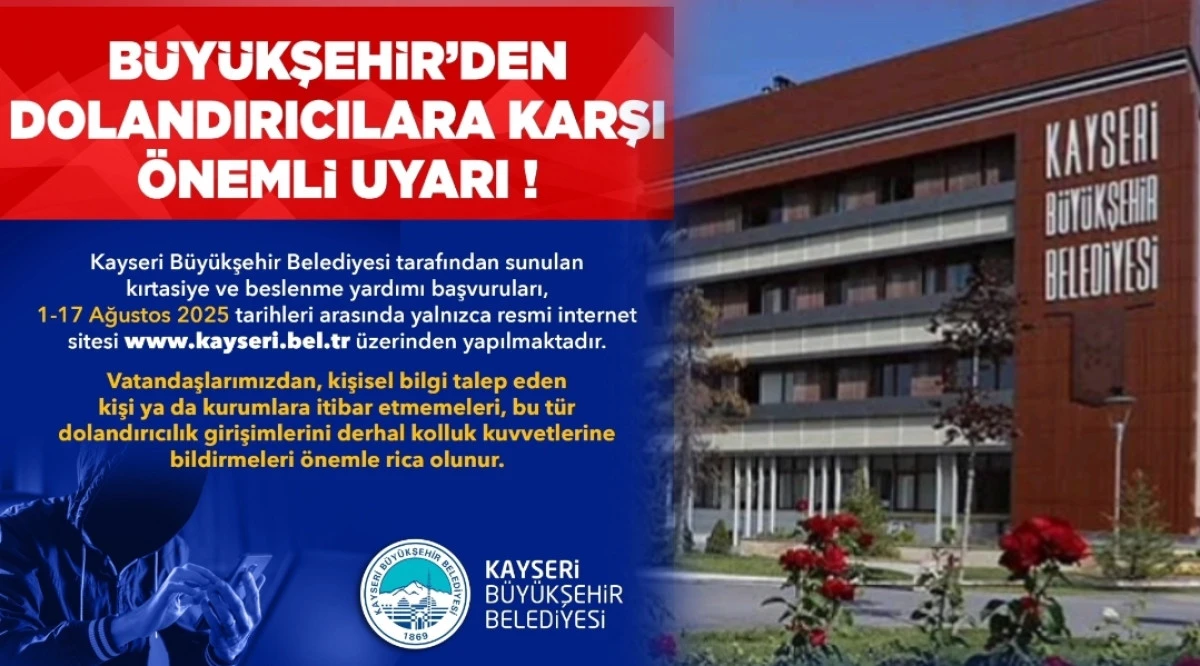 Büyükşehir’den Dolandırıcılık Uyarısı: 