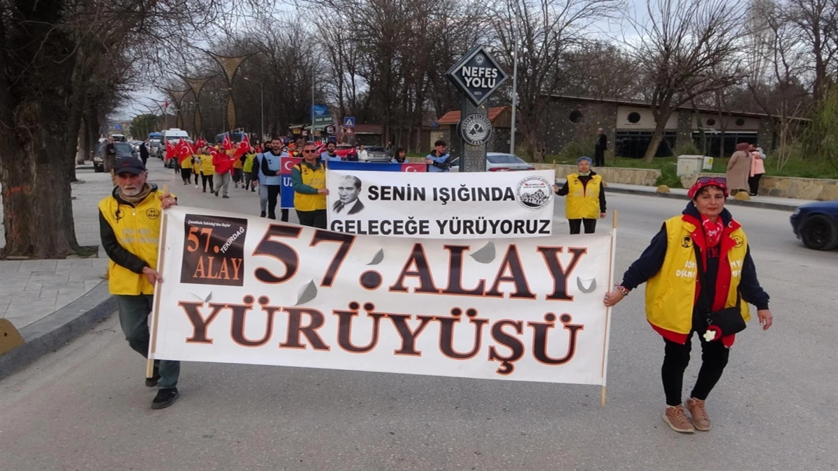 &Ccedil;anakkale Ruhu Yollarda: 57&rsquo;nci Alay Korteji Keşan&rsquo;da Karşılandı 