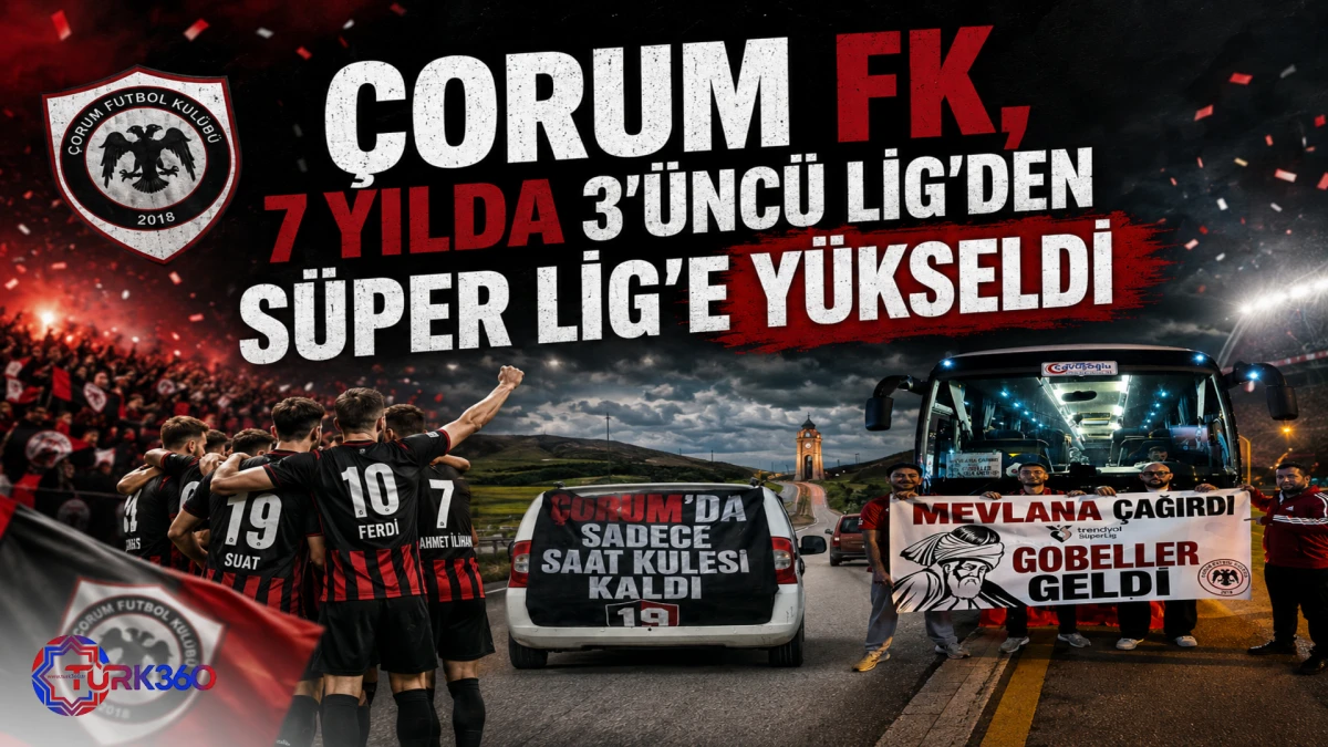 &Ccedil;orum FK, 7 yılda 3&rsquo;&uuml;nc&uuml; Lig&rsquo;den S&uuml;per Lig&rsquo;e y&uuml;kseldi 