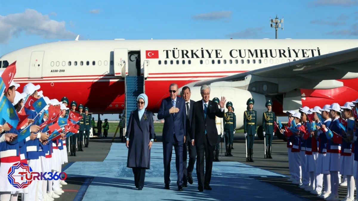 Cumhurbaşkanı Erdoğan, Kazakistan'da resmi t&ouml;renle karşılandı! 