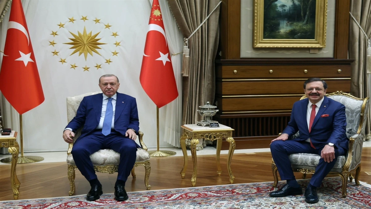 Cumhurbaşkanı Erdoğan, TOBB Başkanı Hisarcıklıoğlu'nu kabul etti! 