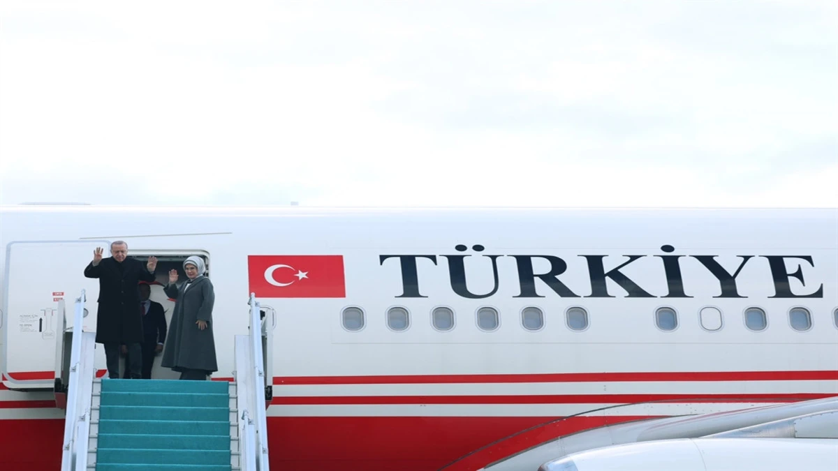 Cumhurbaşkanı Erdoğan, Türkmenistan'a gitti! 