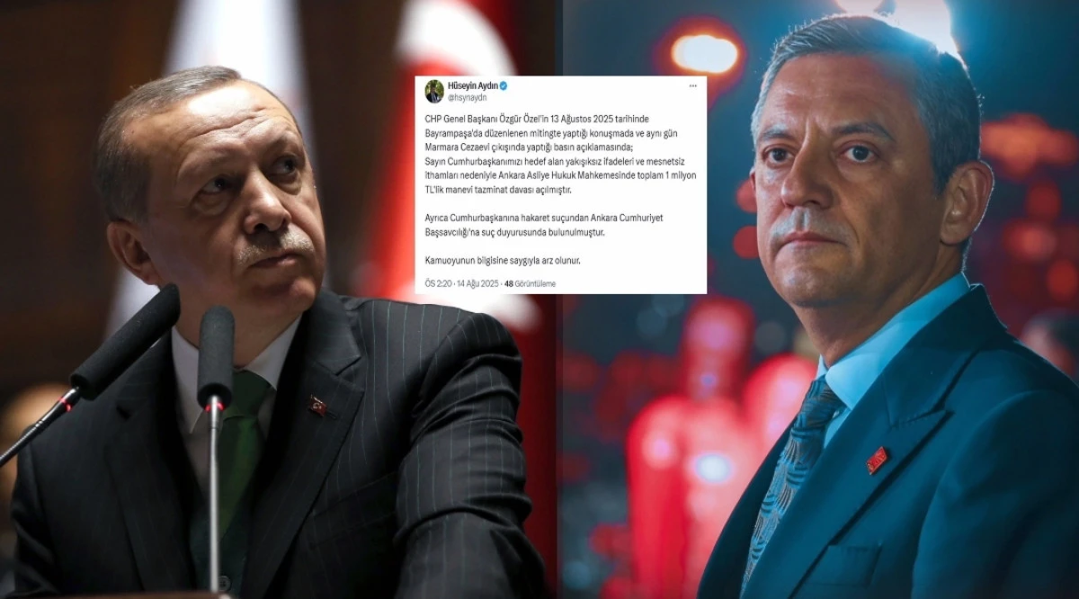 Cumhurbaşkanı Erdoğan'dan, Özgür Özel'e milyonluk tazminat davası 