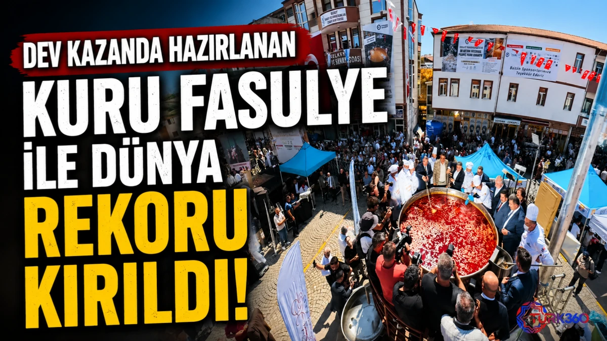 Dev kazanda hazırlanan kuru fasulye ile d&uuml;nya rekoru kırıldı! 