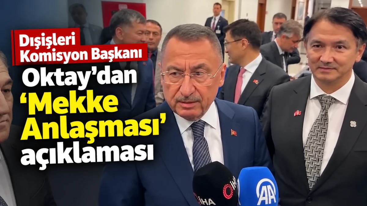 Dışişleri Komisyon Başkanı Oktay'dan 'Mekke Anlaşması' a&ccedil;ıklaması 