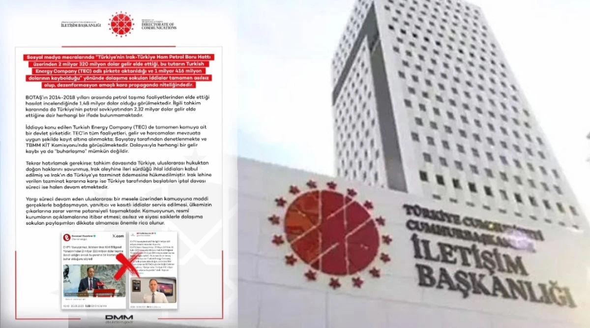 DMM, boru hattı geliriyle ilgili iddiaları yalanladı 