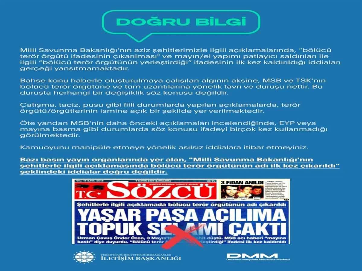 DMM’den ‘bölücü terör örgütünün isminin çıkarıldığı’ iddialarına açıklama 