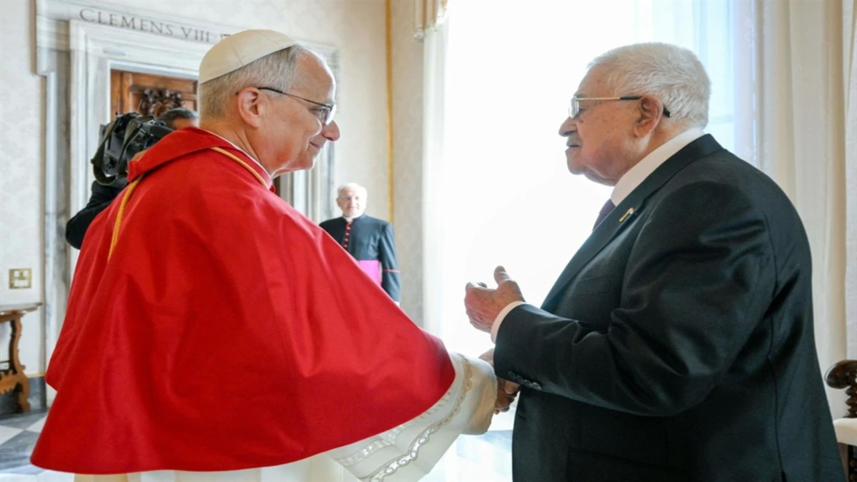 Filistin Devlet Başkanı Abbas, Papa 14’üncü Leo ile bir araya geldi 