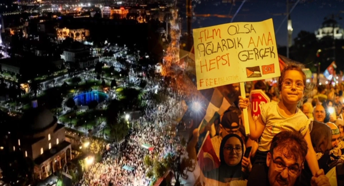 ‘Gazze’ye Umut Işığı Ol’ Yürüyüşüne Binlerce Kişi Katıldı 