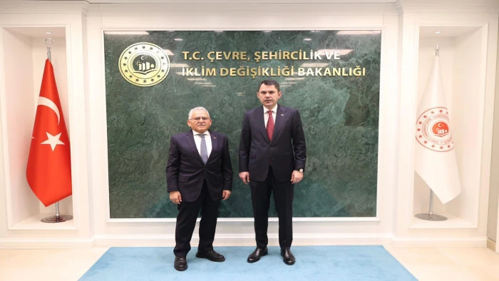 Kayseri Büyükşehir Belediye Başkanı Büyükkılıç, Ankara’da Bakan Kurum’u Ziyaret Etti! 