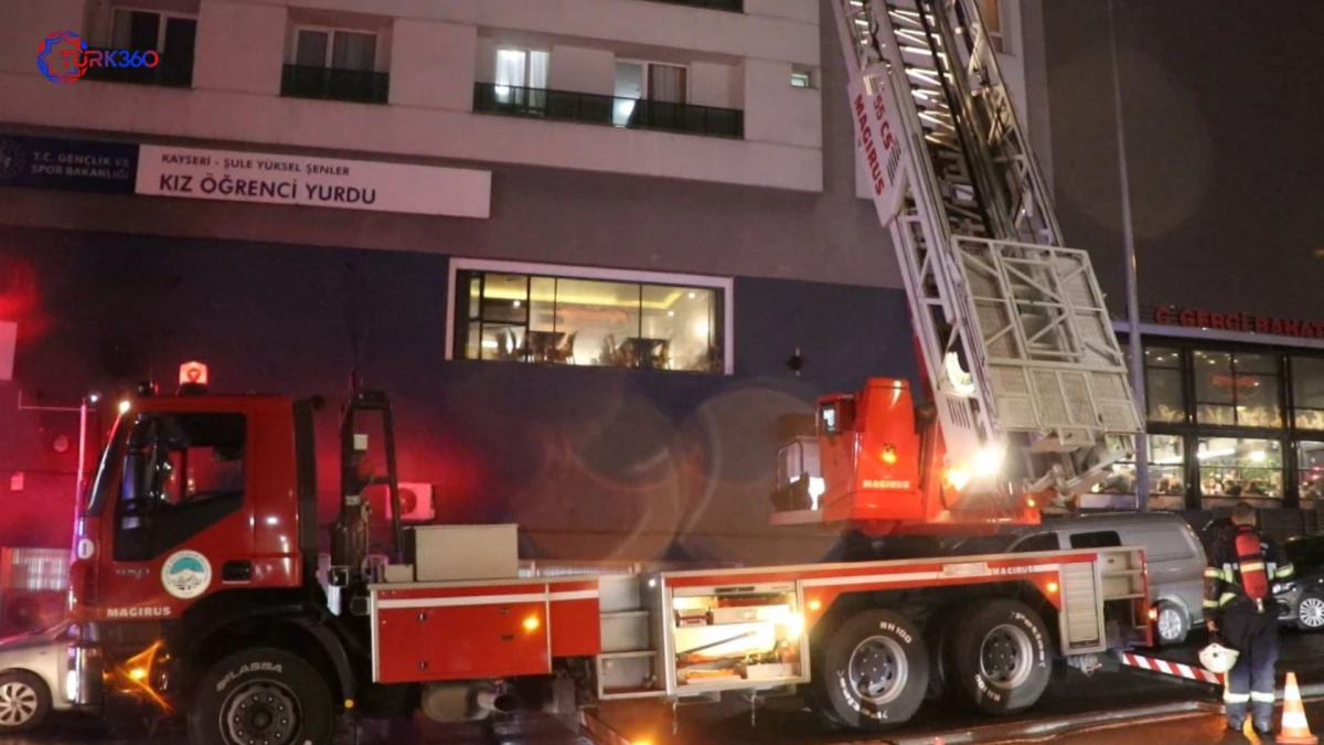 Kayseri'de kız &ouml;ğrenci yurdunda yangın b&uuml;y&uuml;meden s&ouml;nd&uuml;r&uuml;ld&uuml; 