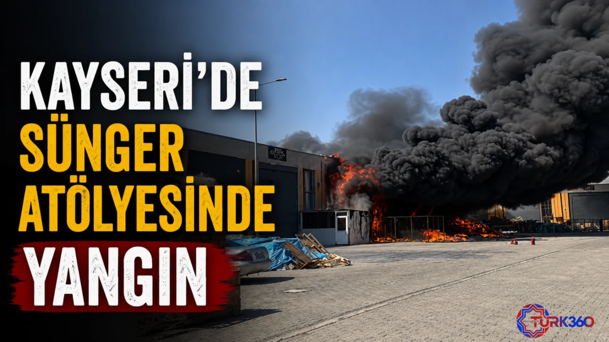 Kayseri&rsquo;de s&uuml;nger at&ouml;lyesinde yangın