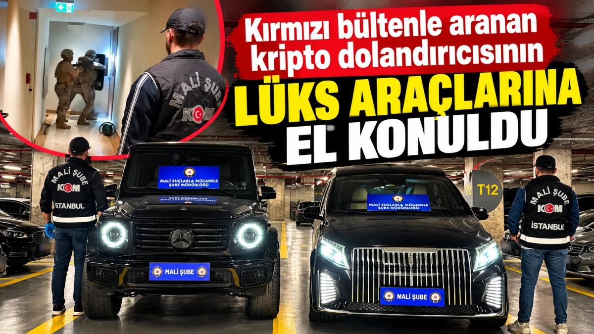Kırmızı b&uuml;ltenle aranan kripto dolandırıcısının l&uuml;ks ara&ccedil;larına el konuldu