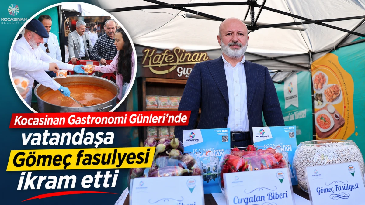 KOCASİNAN GASTRONOMİ G&Uuml;NLERİ&rsquo;NDE VATANDAŞA G&Ouml;ME&Ccedil; FASULYESİ İKRAM ETTİ 