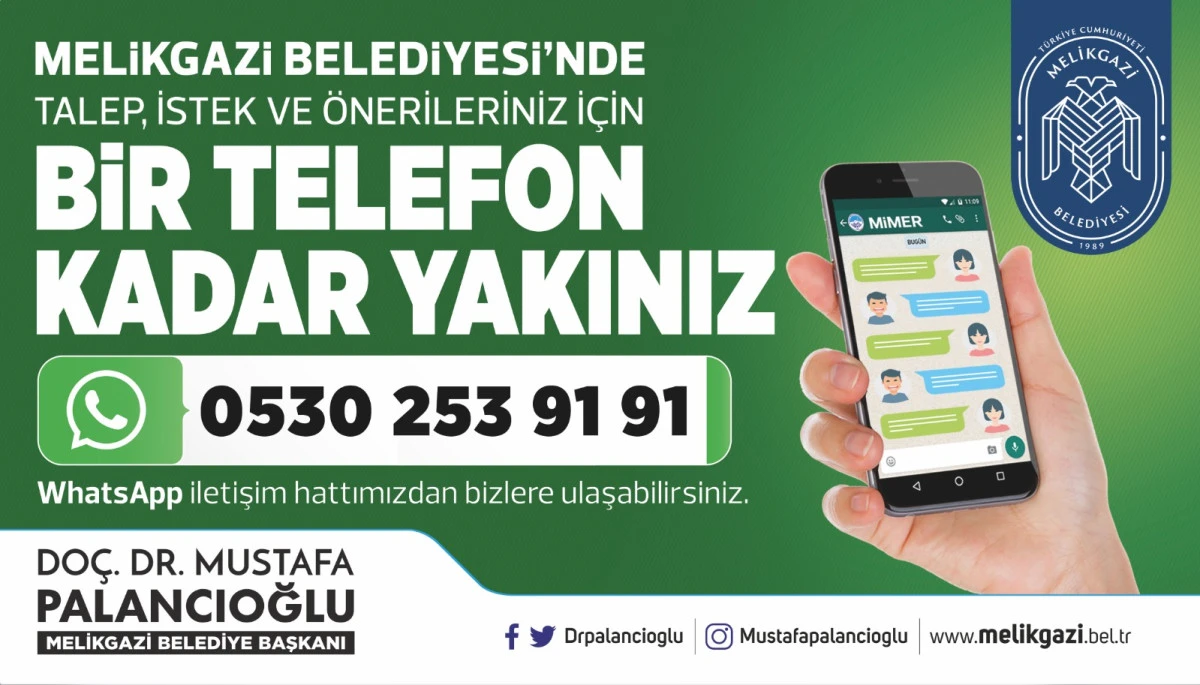 Melikgazi Belediyesi’nden Dijital Hizmet Atağı: Whatsapp Asistanı 