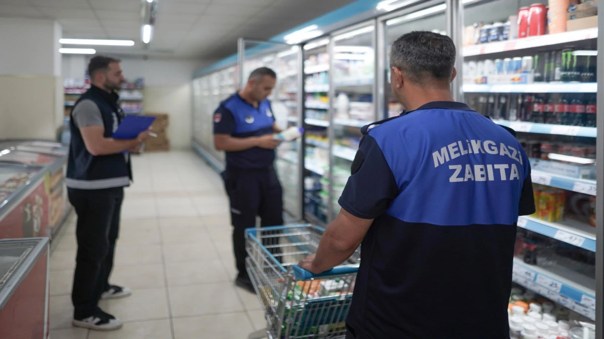 Melikgazi'de marketlere sıkı denetim 