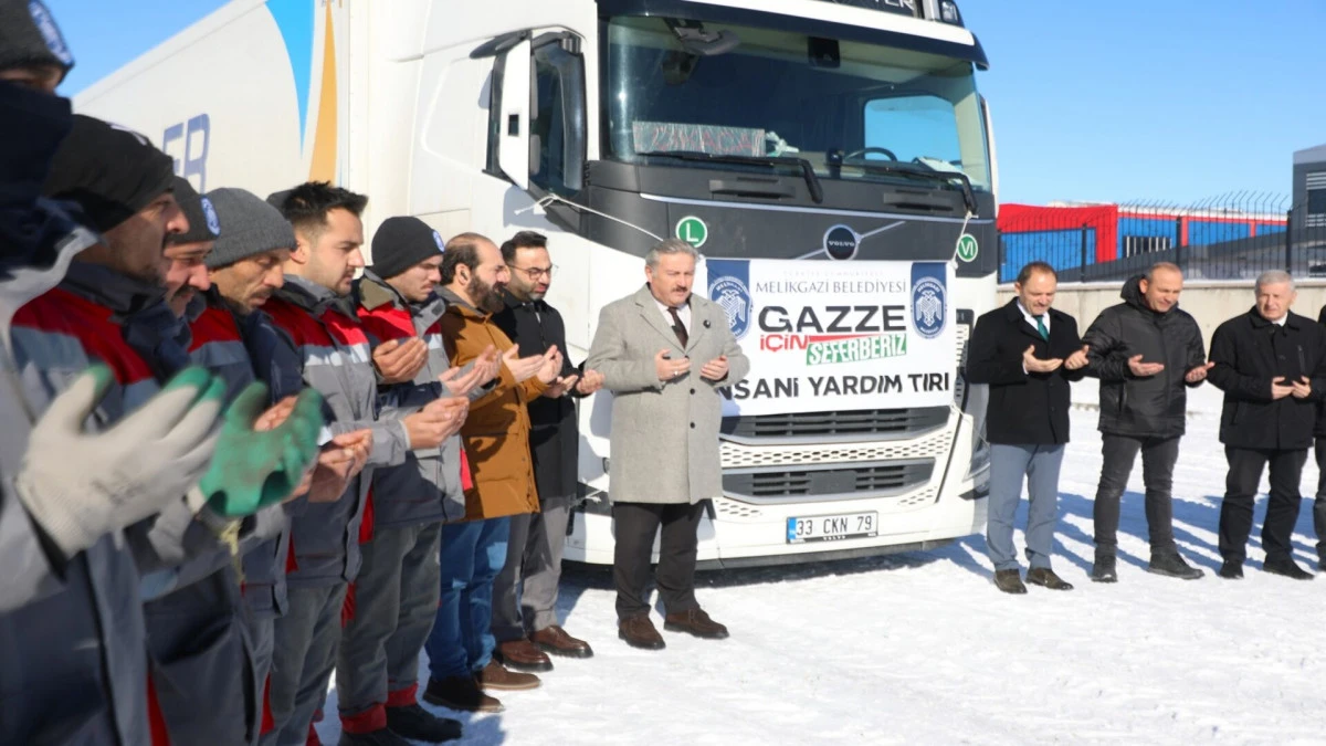 Melikgazi&rsquo;nin yardım tırı dualarla Gazze&rsquo;ye uğurlandı! 