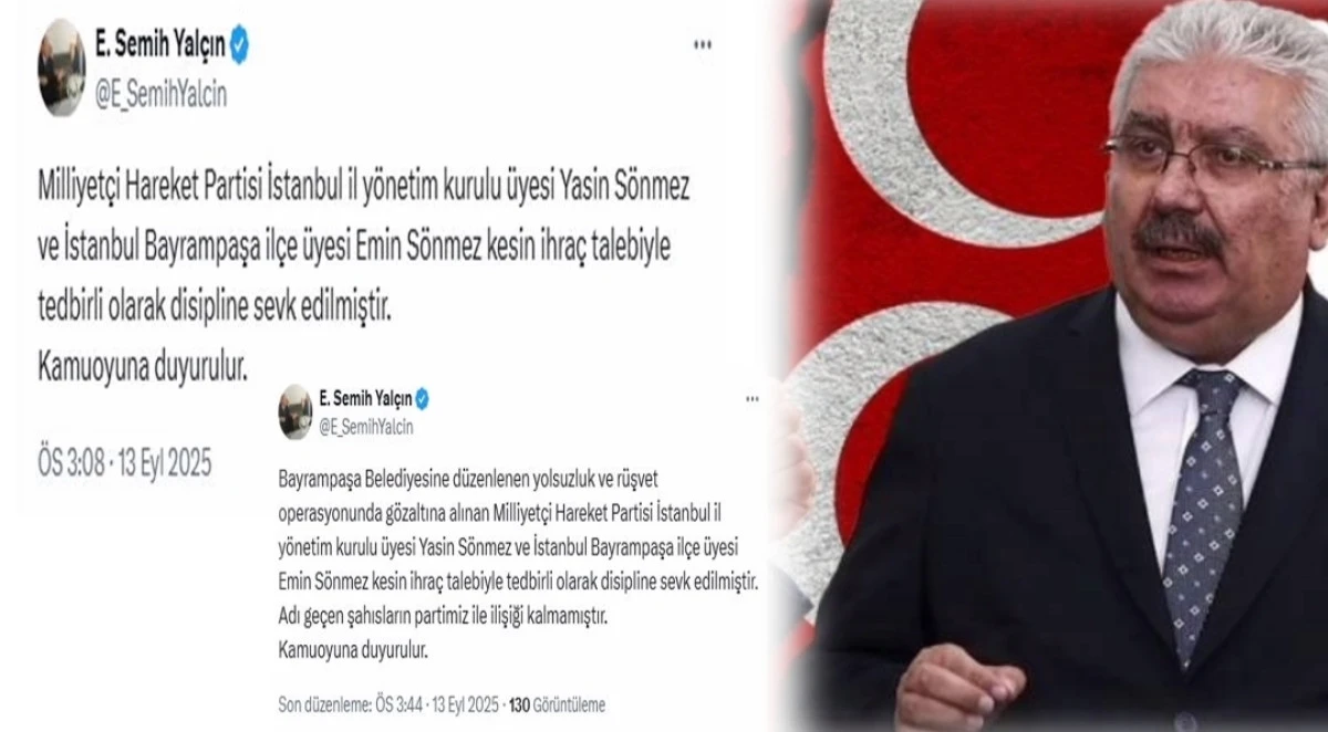 MHP’de ihraç kararı: Yasin Sönmez ve Emin Sönmez Disipline Sevk Edildi 