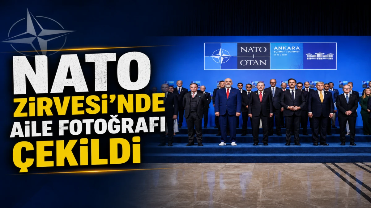 NATO Zirvesi'nde aile fotoğrafı &ccedil;ekildi 