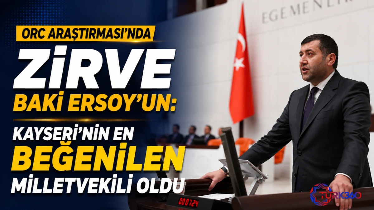 ORC Araştırması&rsquo;nda Zirve Baki Ersoy&rsquo;un: Kayseri&rsquo;nin En Beğenilen Milletvekili Oldu 