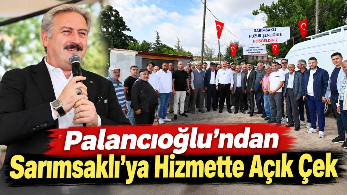 Palancıoğlu&rsquo;ndan Sarımsaklı&rsquo;ya Hizmette A&ccedil;ık &Ccedil;ek 
