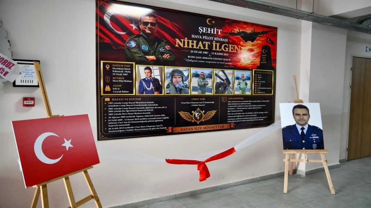 Şehit Hava Pilot Binbaşı Nihat İlgen&rsquo;in adı Bolu&rsquo;da okula verildi 