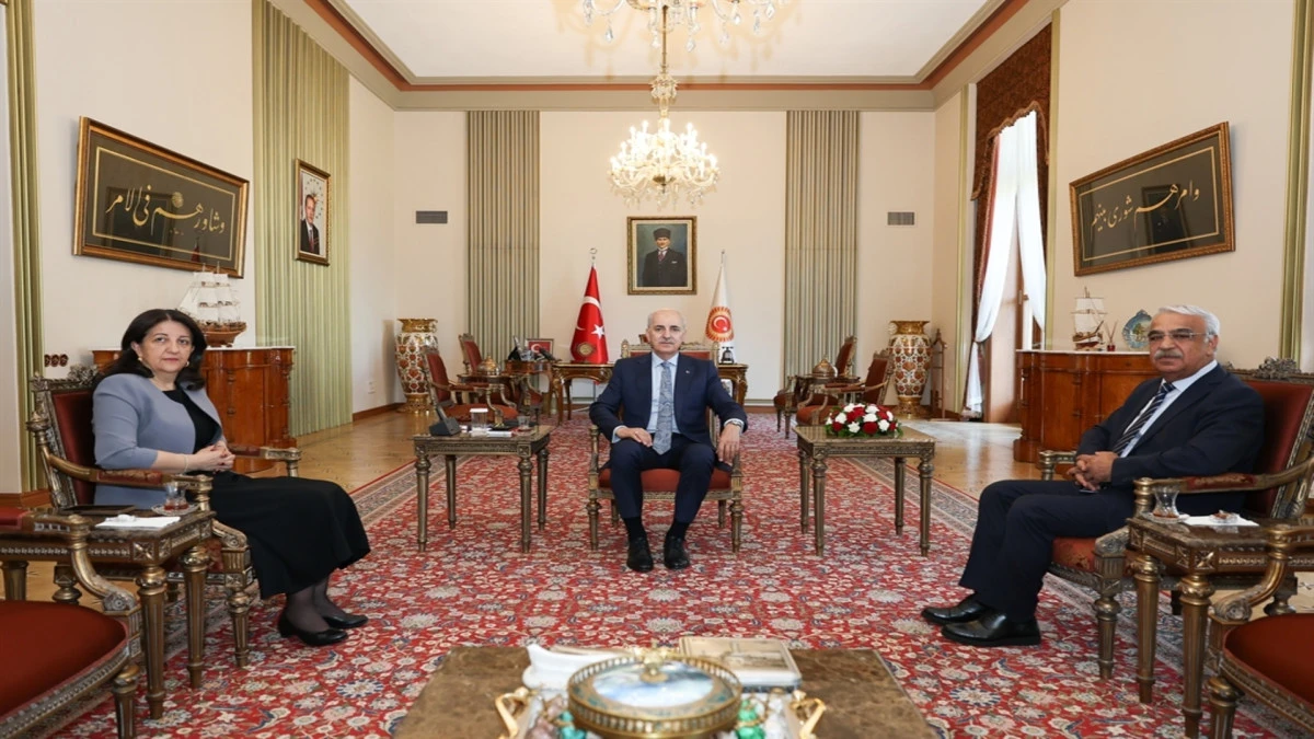 TBMM Başkanı Kurtulmuş, DEM Parti İmralı heyetini kabul etti 