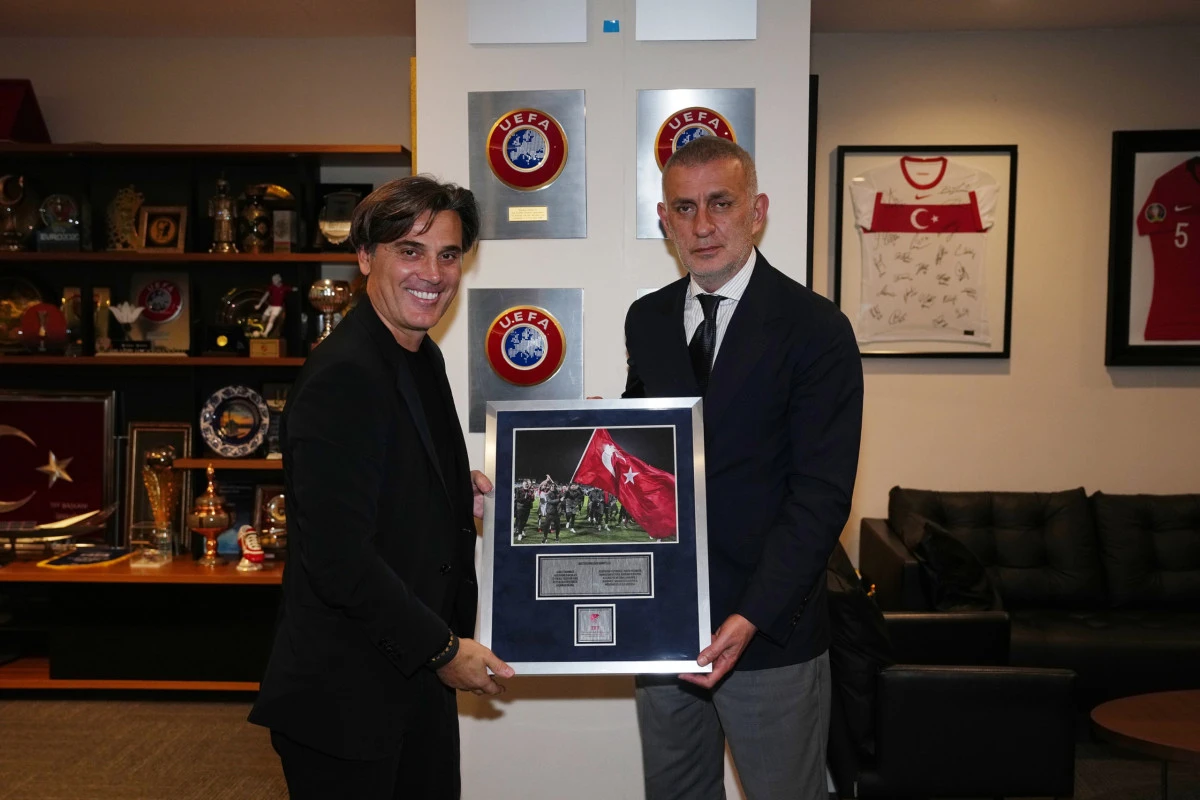 TFF Başkanı Hacıosmanoğlu, Vincenzo Montella ile bir araya geldi 