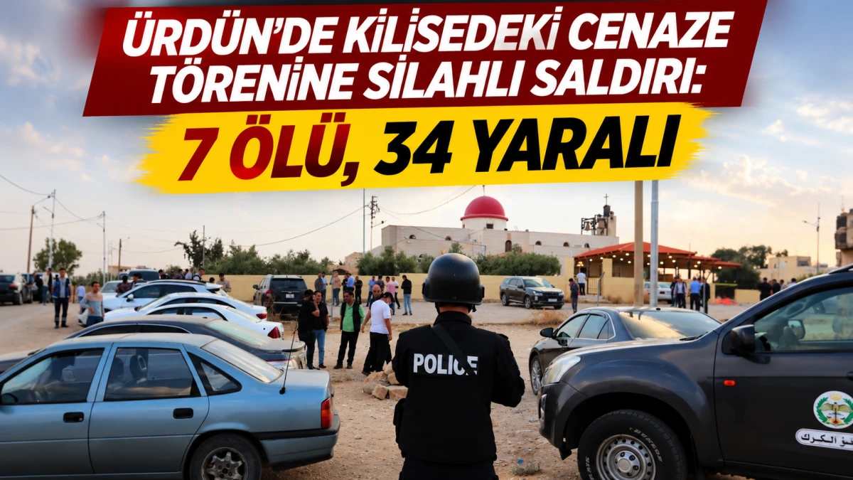 &Uuml;RD&Uuml;N'DE KİLİSEDEKİ CENAZE T&Ouml;RENİNE SİLAHLI SALDIRI: 7 &Ouml;L&Uuml;, 34 YARALI 