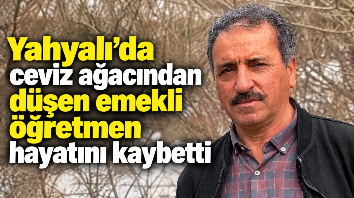 Yahyalı&rsquo;da ceviz ağacından d&uuml;şen emekli &ouml;ğretmen hayatını kaybetti