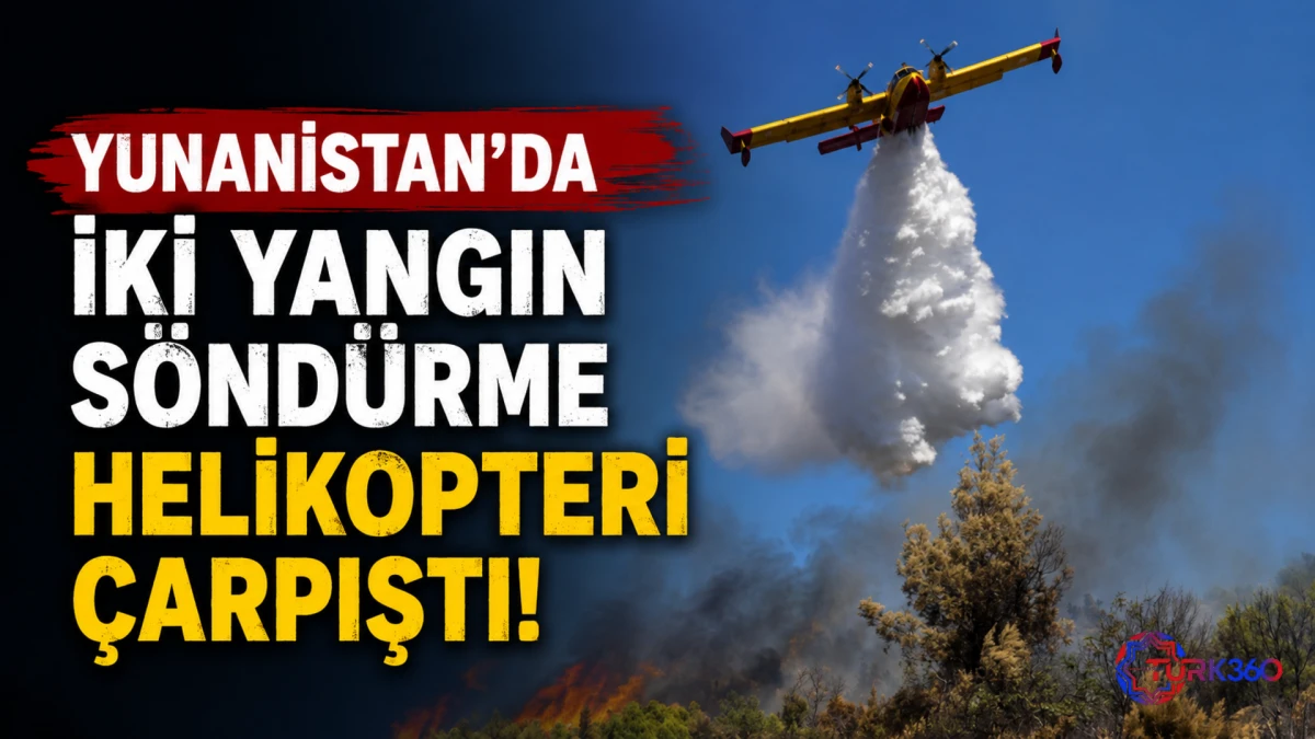 Yunanistan'da iki yangın s&ouml;nd&uuml;rme helikopteri &ccedil;arpıştı 